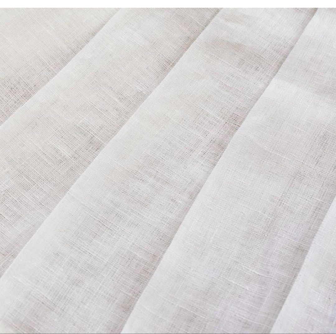 日本製 レース カーテン Utena ホワイト 麻 リネン 100%