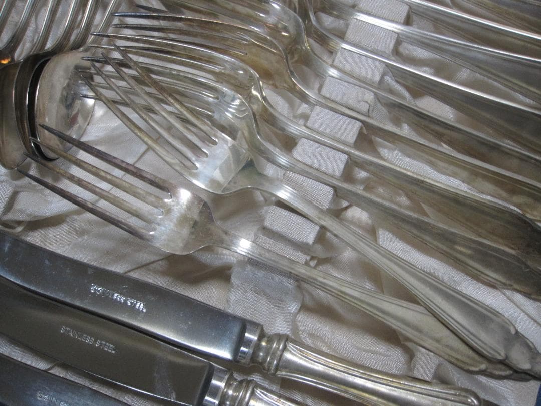 銀メッキ? カトラリー N.S. 24点まとめて ステンレス レトロ