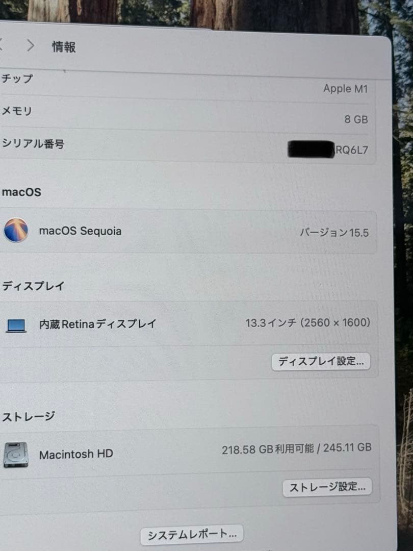 MacBook Air M1 8GB 256GB 動作確認済み