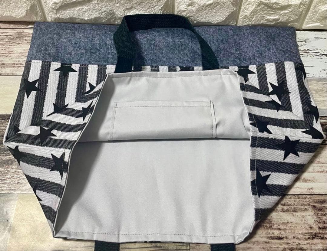 スター　星　ハンドメイド　レッスンバッグ　男の子　入学　入園　セット　上履き