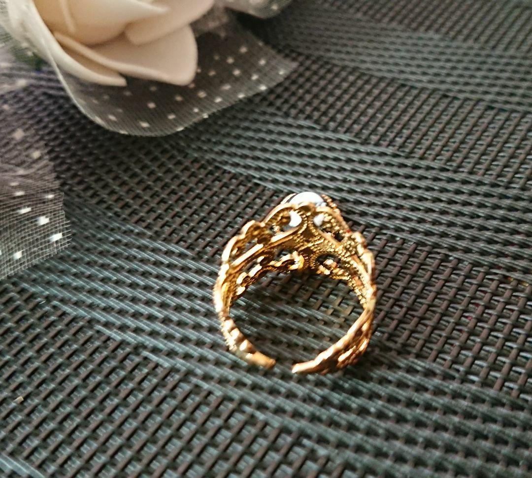 ＊#237＊☆限定1個☆高級感!!☆ブラックカメオデザインプレートリング＊