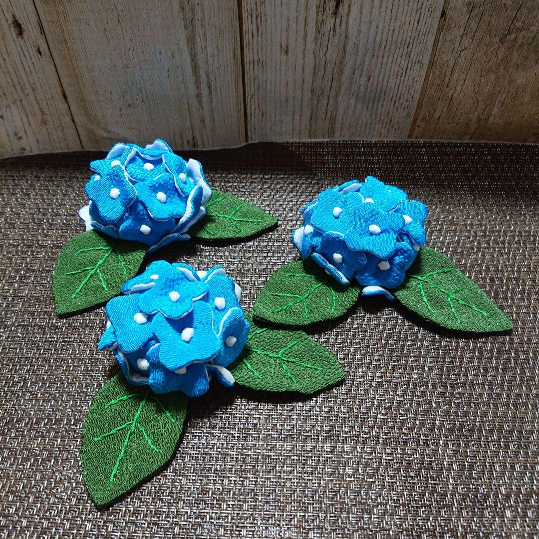 ◇タビ◇ちりめん細工◇紫陽花9つオーダー品◇