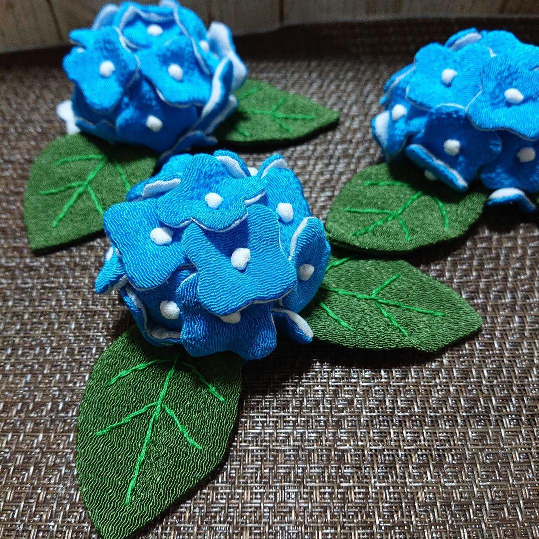 ◇タビ◇ちりめん細工◇紫陽花9つオーダー品◇