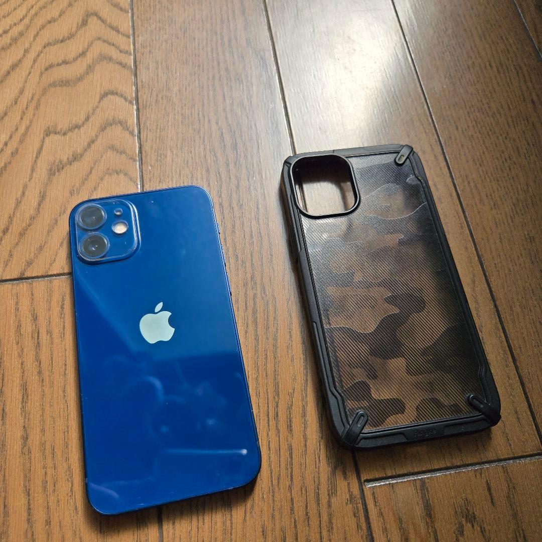 Apple iPhone 12 256GB ブルー 耐衝撃ケース付き