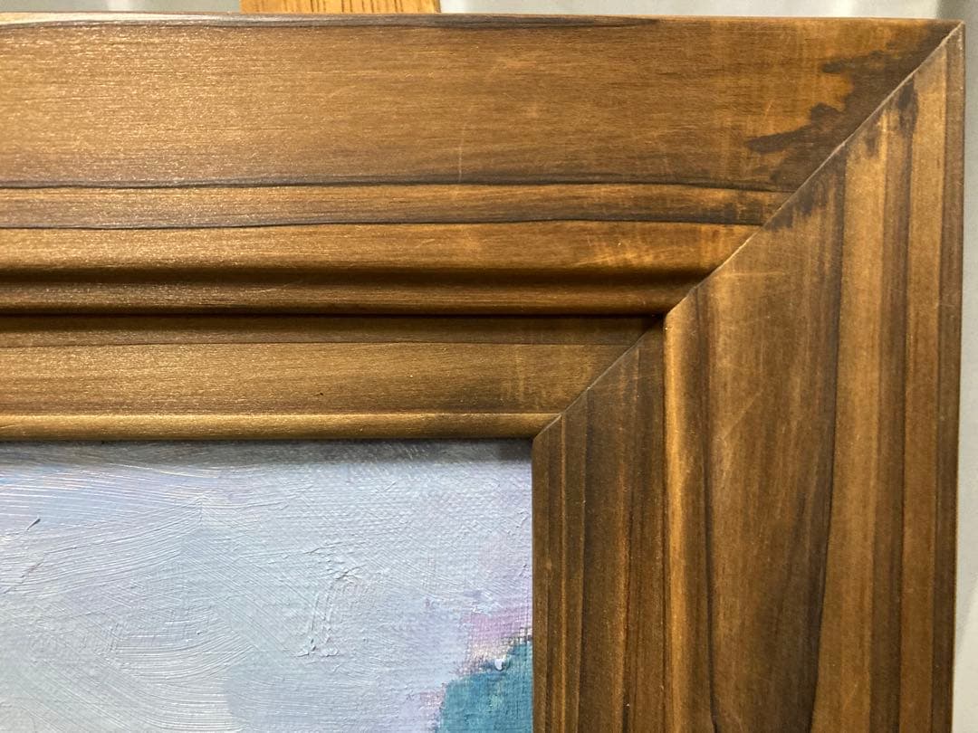 油彩 油絵 【杉山青樹路 】 「横浜本牧 三溪園」 「美術年鑑」掲載作家 F4