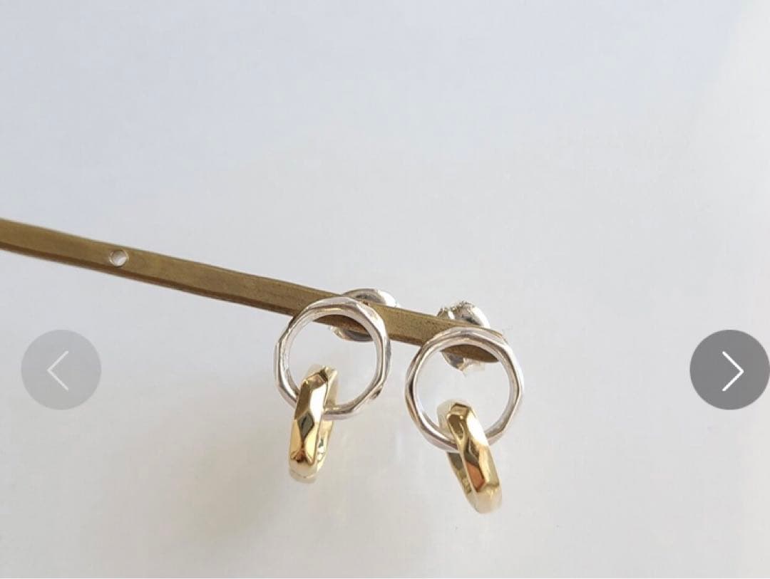 ピアス kumpel by p K10 Linking Circles Pierced