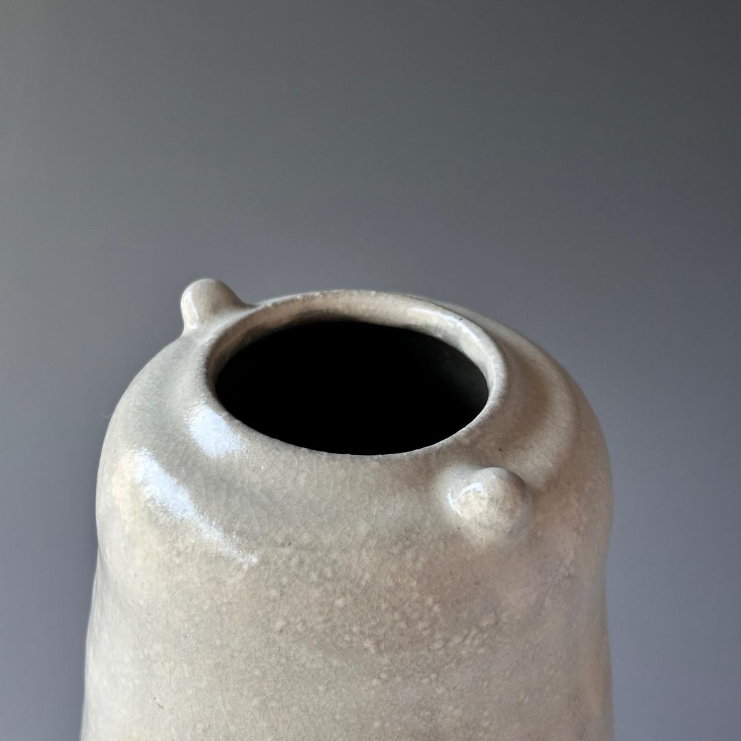 茶道具　萩焼　花入　岡田裕　共箱　陶芸　床の間　花器　花活　茶会　稽古