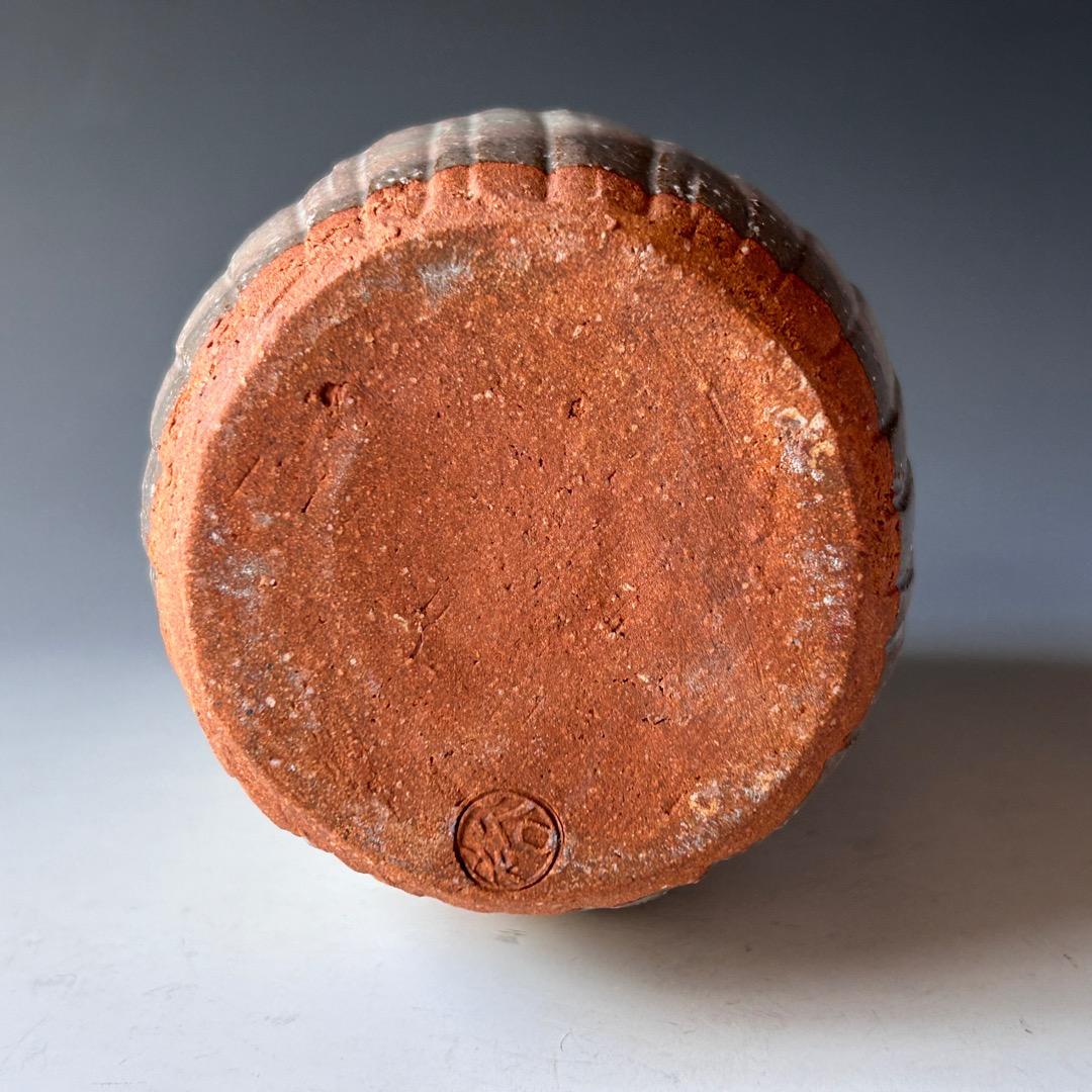 茶道具　萩焼　花入　岡田裕　共箱　陶芸　床の間　花器　花活　茶会　稽古