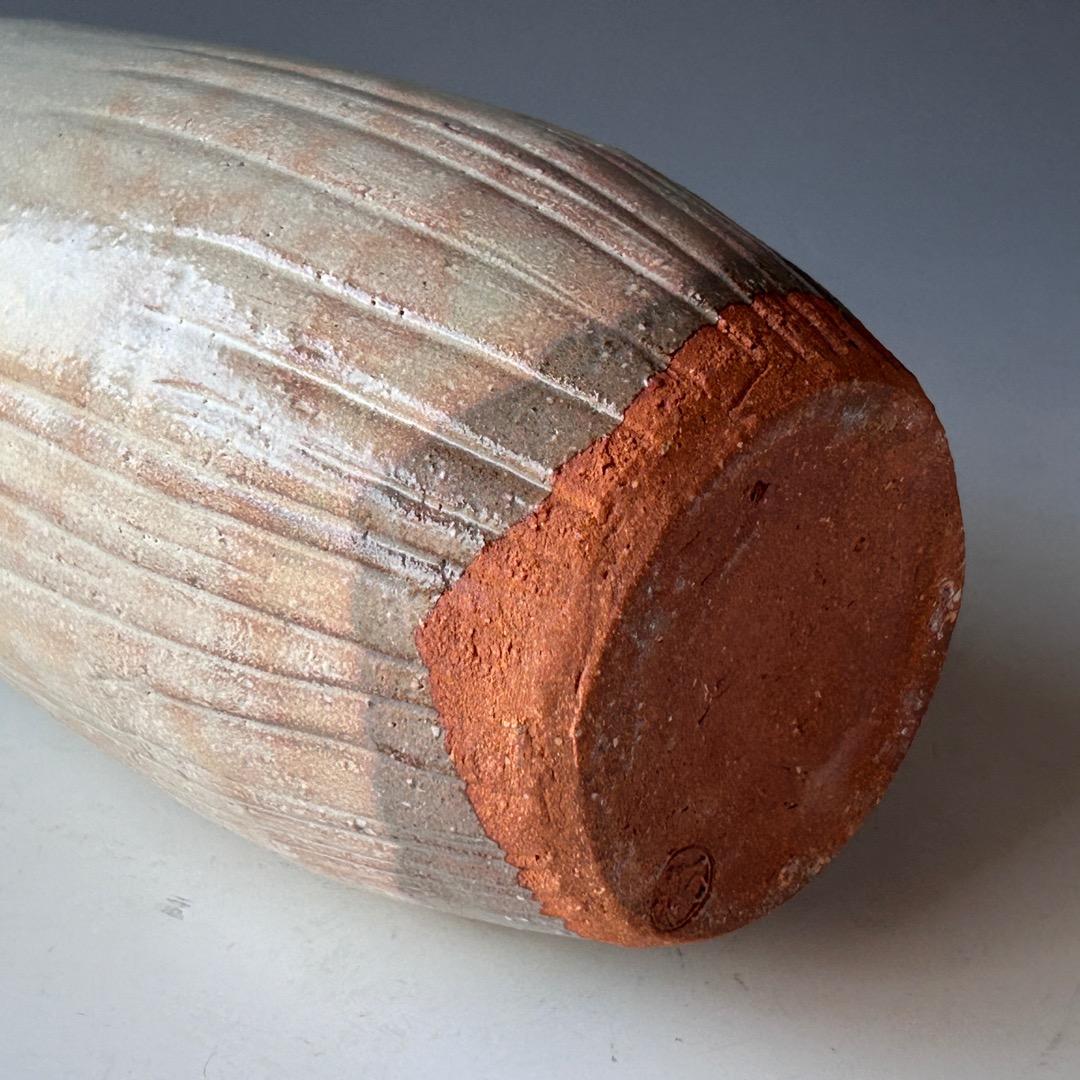 茶道具　萩焼　花入　岡田裕　共箱　陶芸　床の間　花器　花活　茶会　稽古