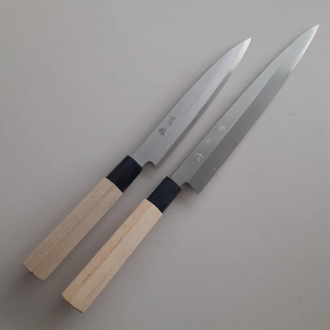 値下げ日本製 柳刃包丁 2本セット 180mm 240mm