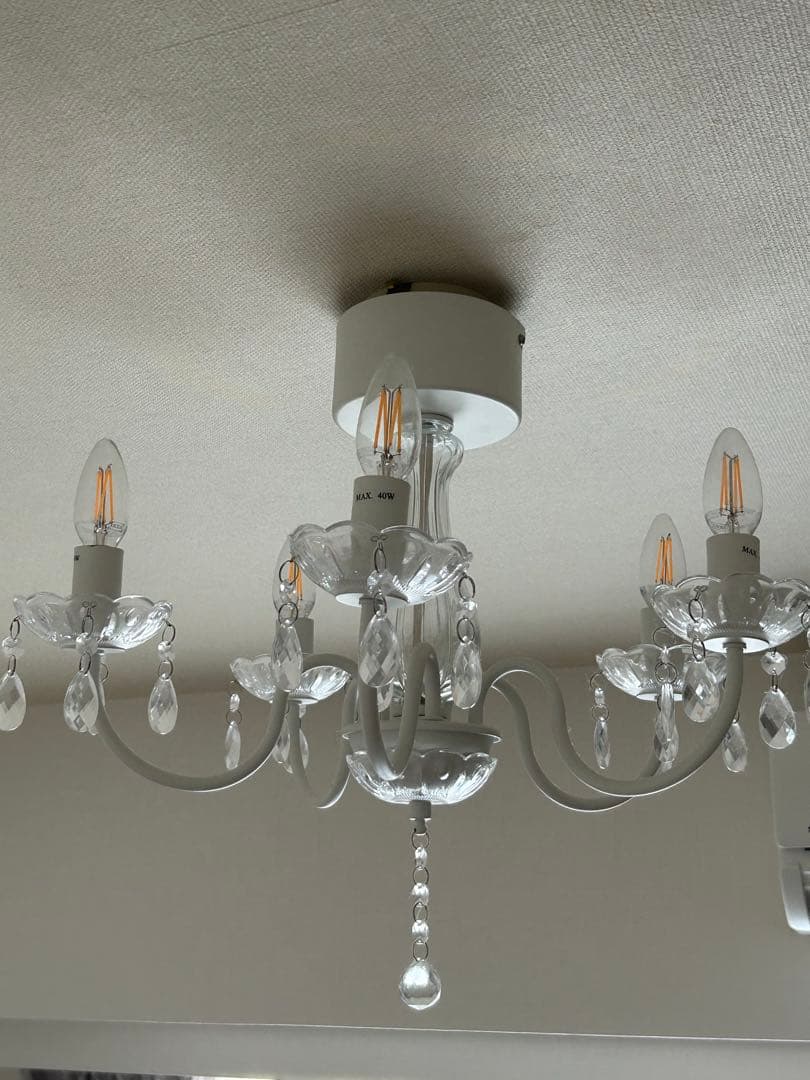 IKEA Fyrtio シャンデリア 5灯 LED電球付き