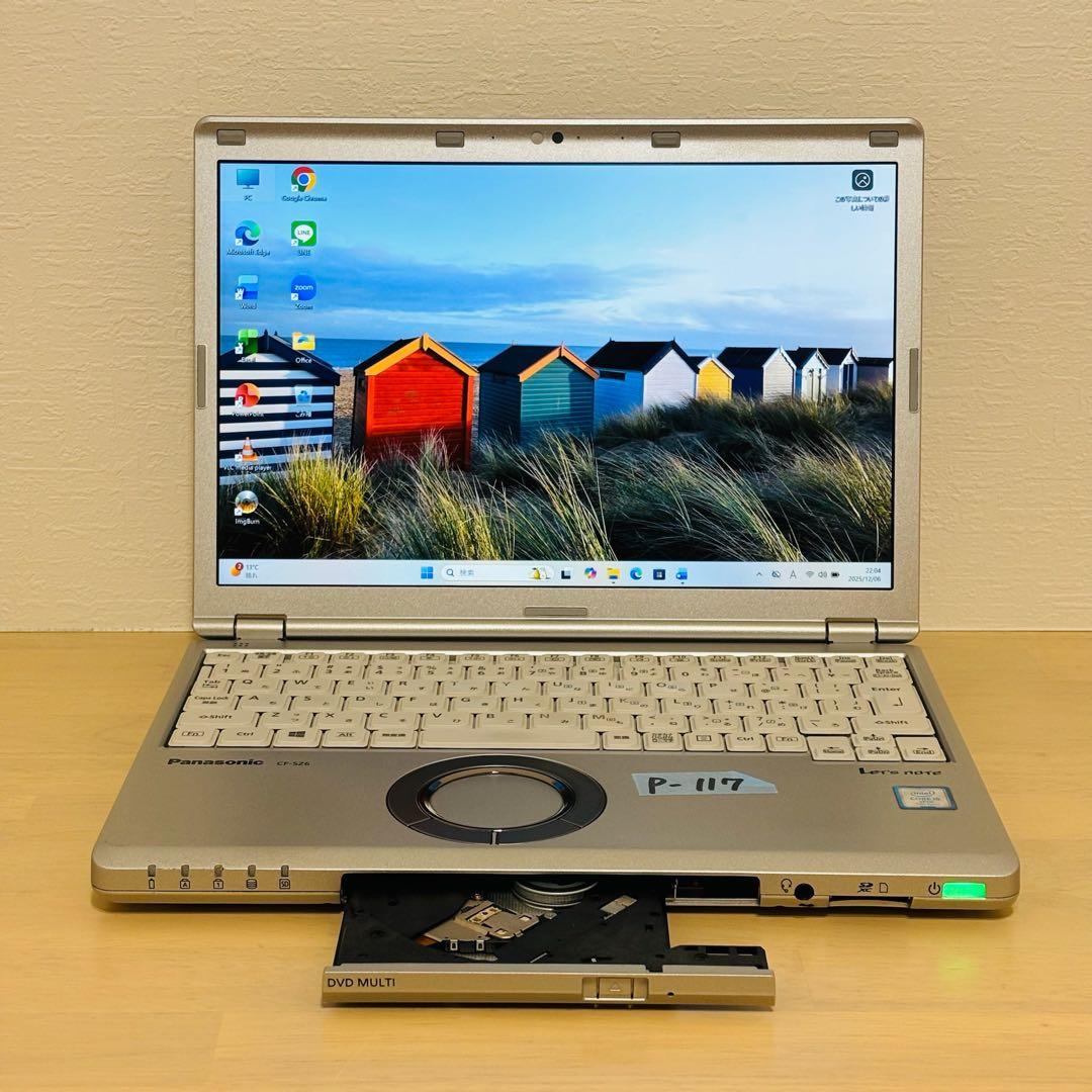 レッツノート PC Windows11 SSD DVD オフィス付き P-117
