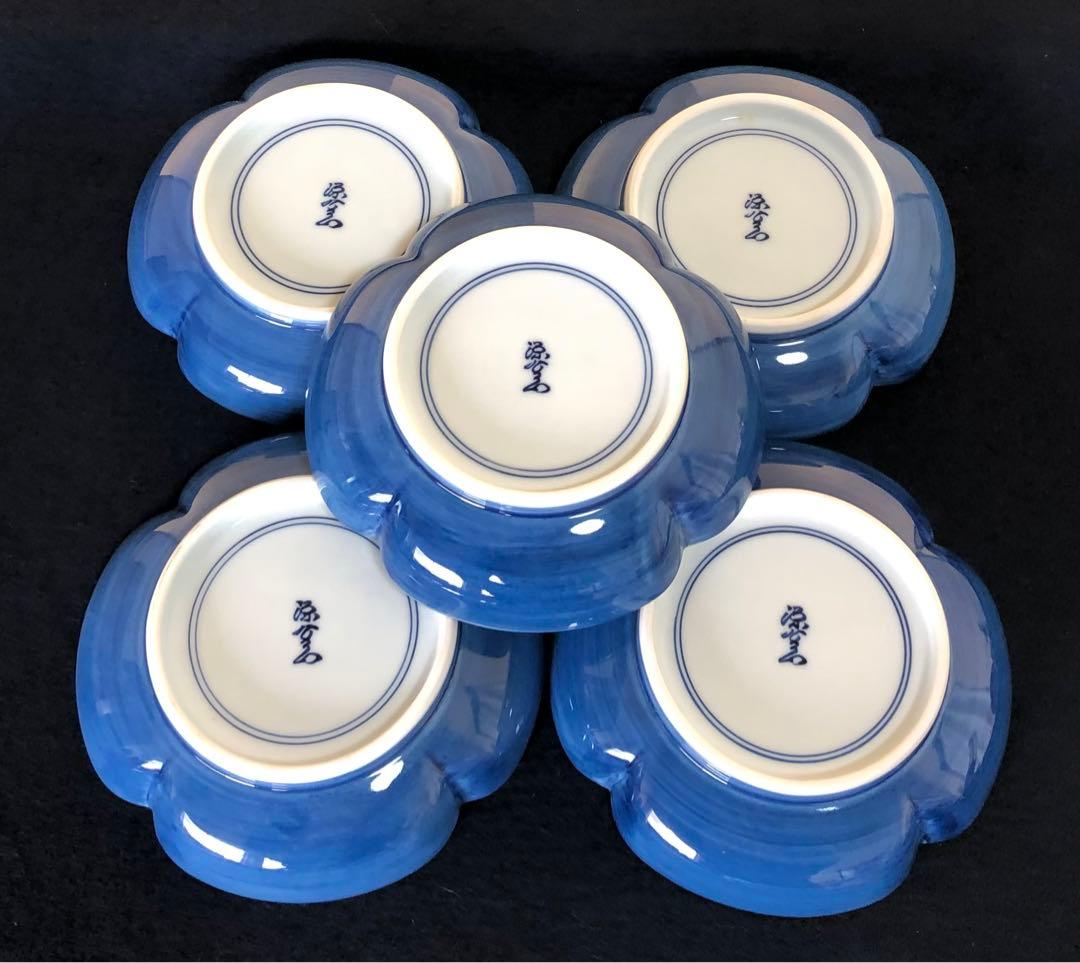 割引❗️《レ》有田焼 源右衛門作 染錦松花鳥 木瓜 銘々皿5客 251127お1