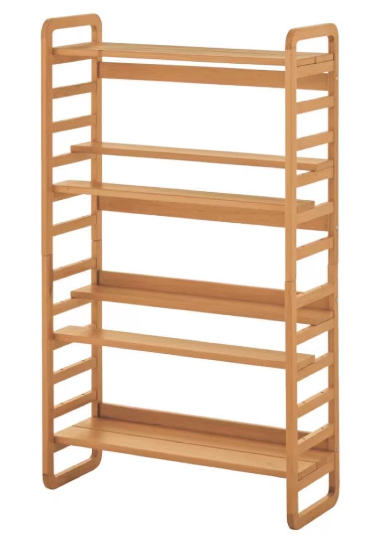 【maria】ビーチ材のディスプレイしやすいダブル棚板ラック