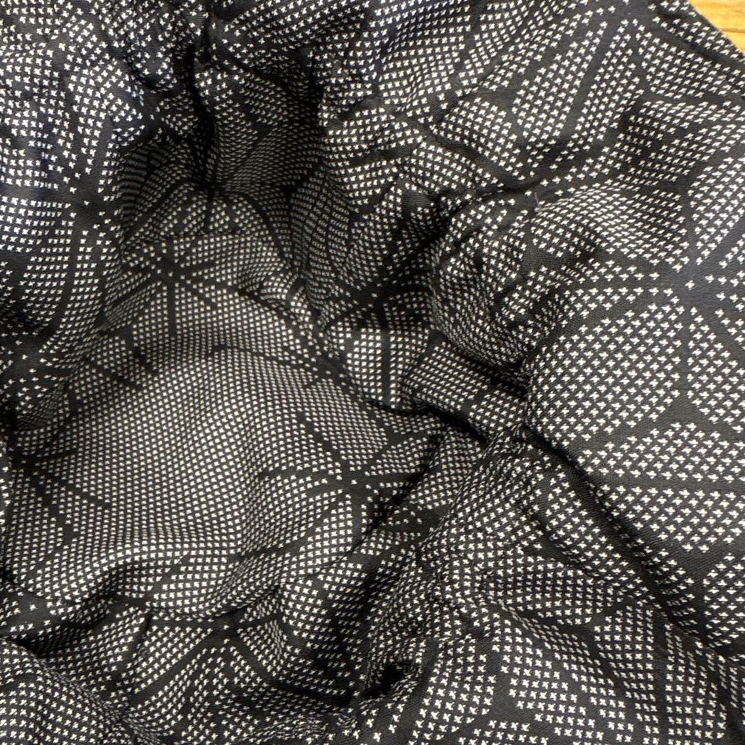 ㉕絣（かすり）のパッチワーク・バケットハット　着物リメイク Mサイズ