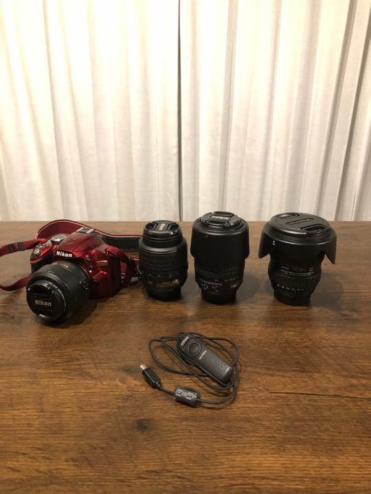 Nikon D3200 RED レンズ4本