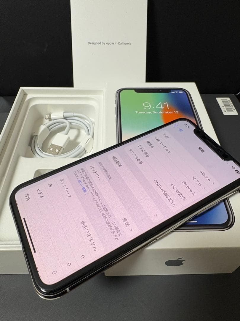 Apple iPhone X 64GB スペースグレー