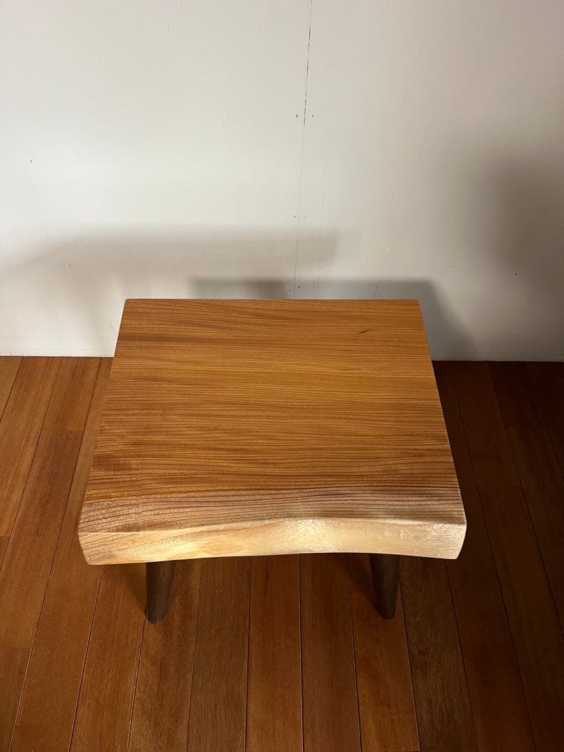 欅（けやき）スツール　無垢材