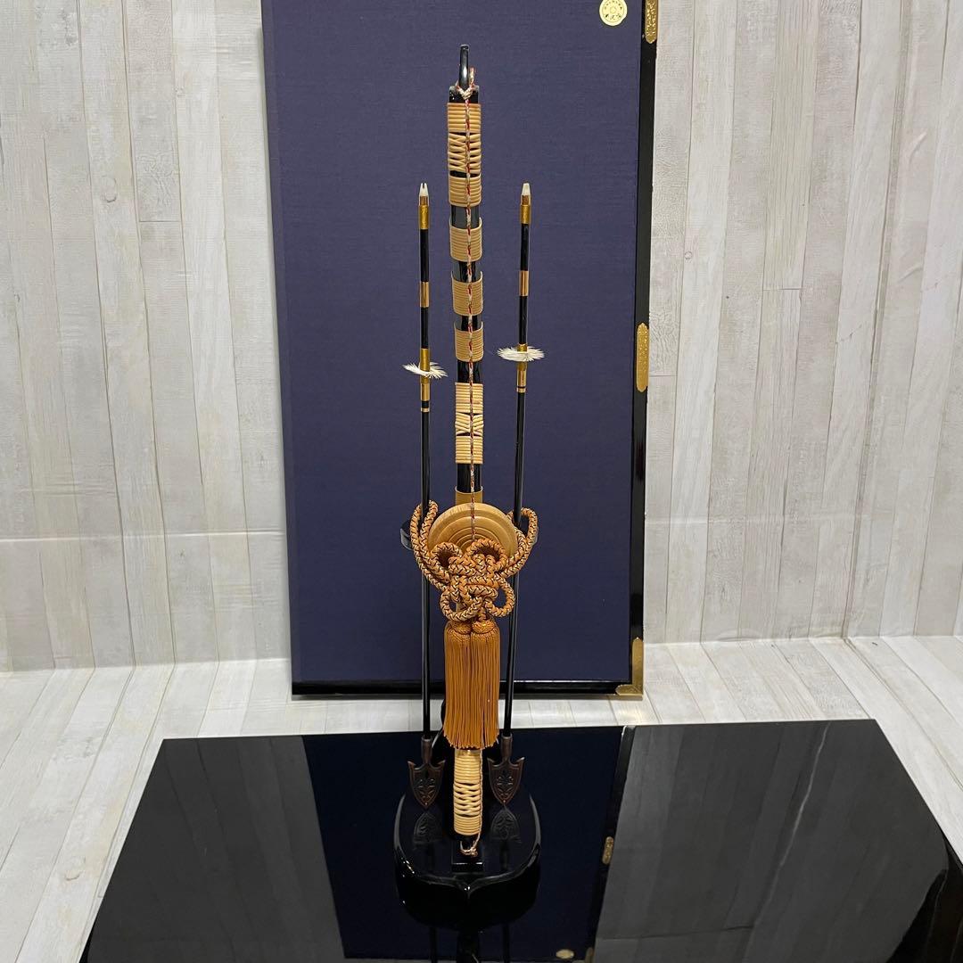 五月人形　鎧飾り　弓・太刀、金屏風セット【金沢箔】