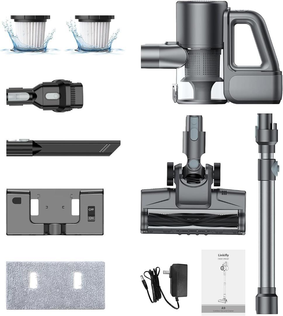 水拭き掃除機／コードレス掃除機／サイクロン／HEPA多重濾過／超軽量／超強力吸引
