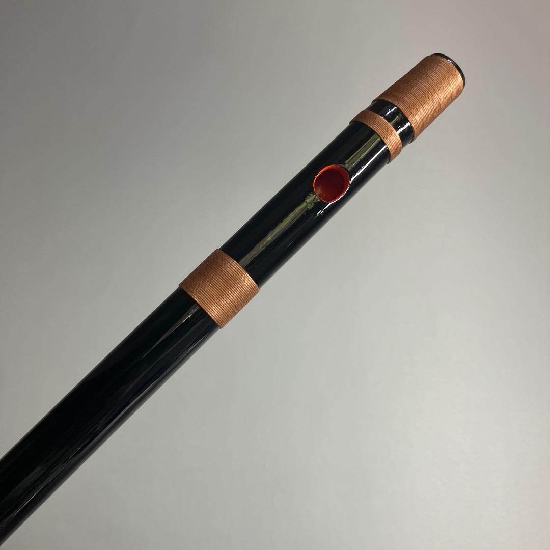 篠笛 四本調子G#管　CMR4-42 唄物　ドレミ調　天地糸巻 竹笛　黒塗