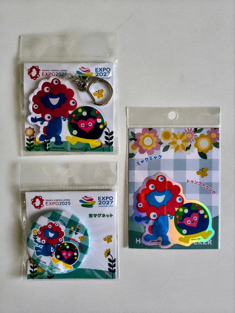 ミャクミャク トゥンクトゥンク コラボ４点 大阪関西万博非売品シール２点つき