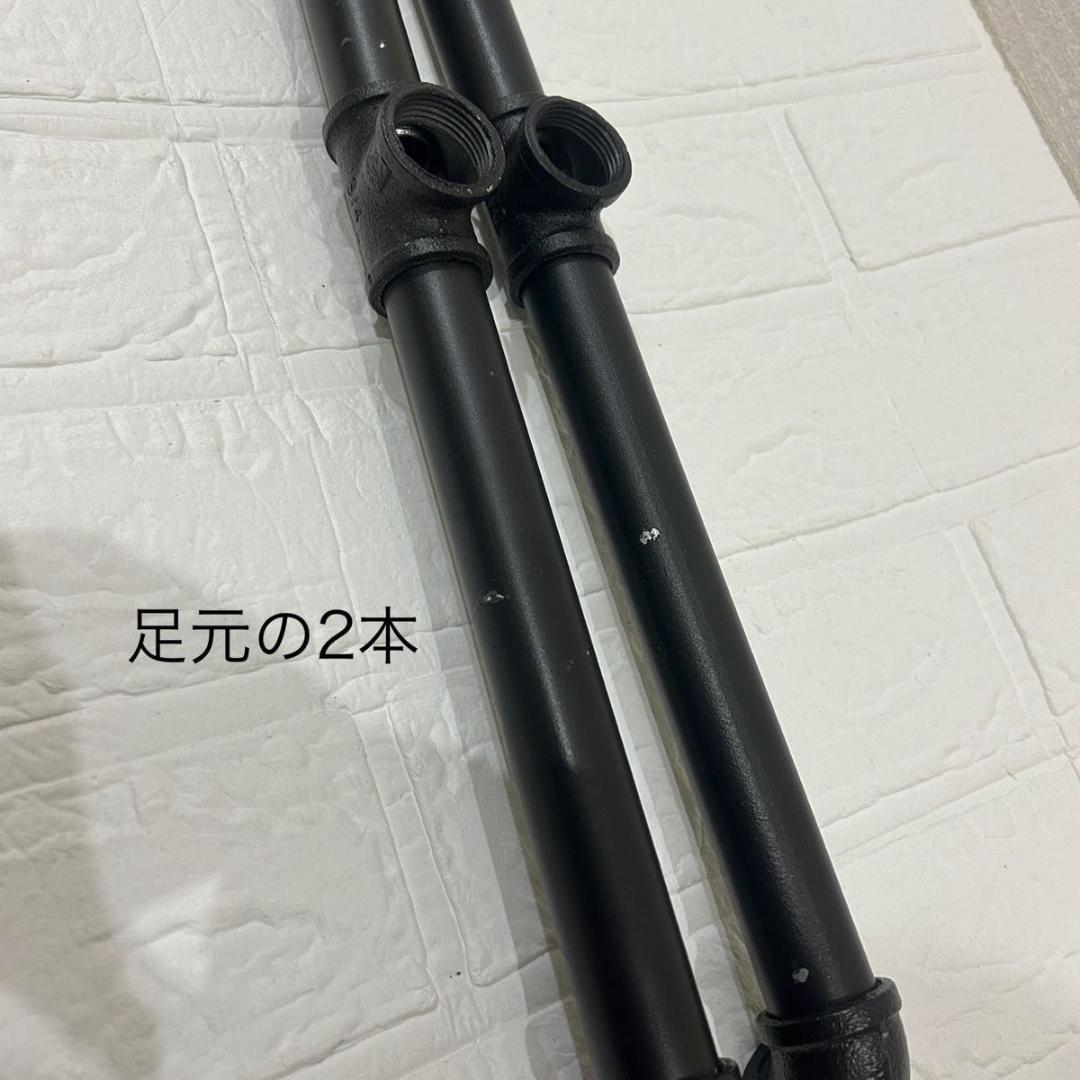 【訳あり①】アイアンハンガーラック ハンガーラック パイプラック ブラック 黒