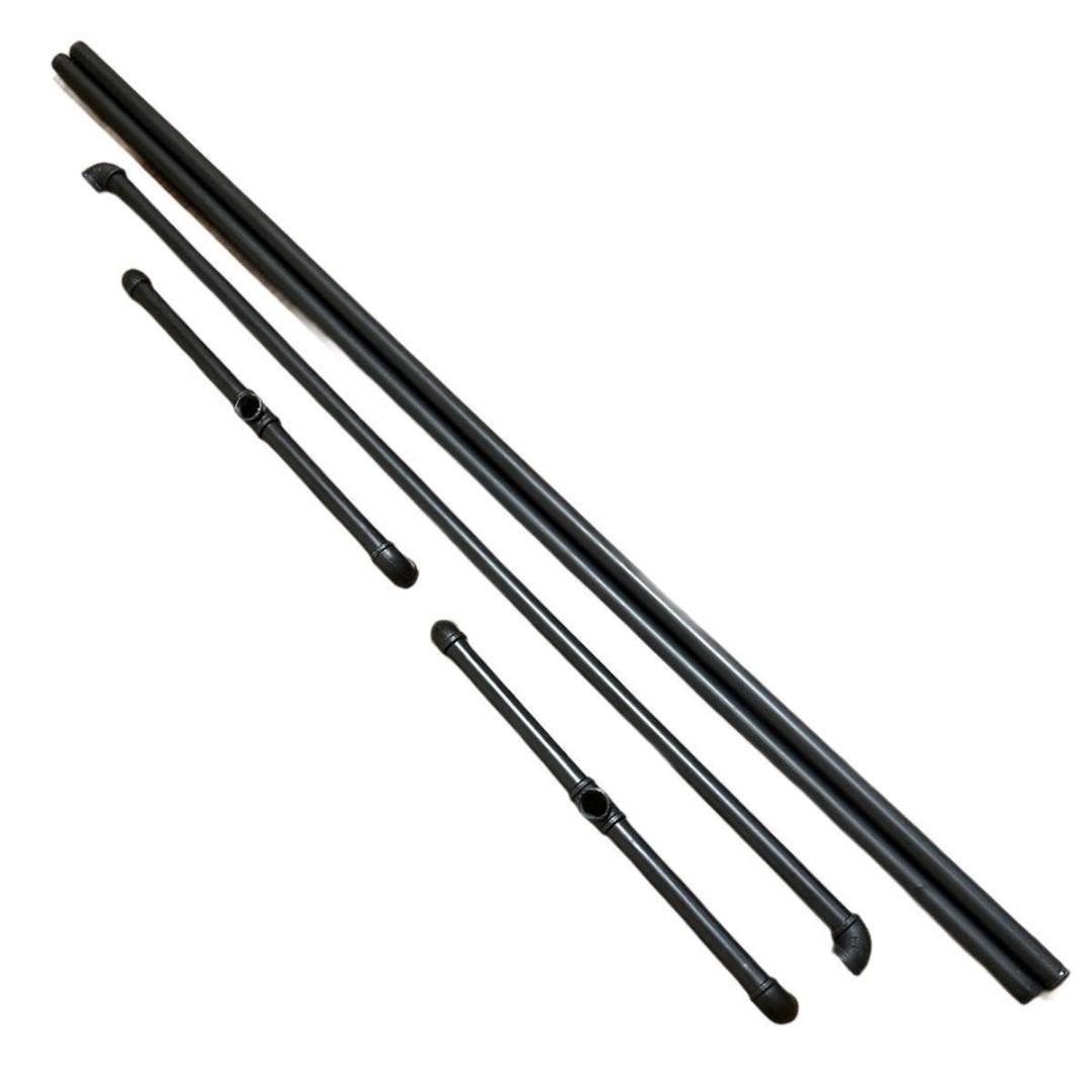 【訳あり①】アイアンハンガーラック ハンガーラック パイプラック ブラック 黒