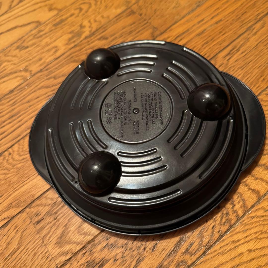 未使用　レンジメートプロ　丸型　ブラック　電子レンジ専用調理器具