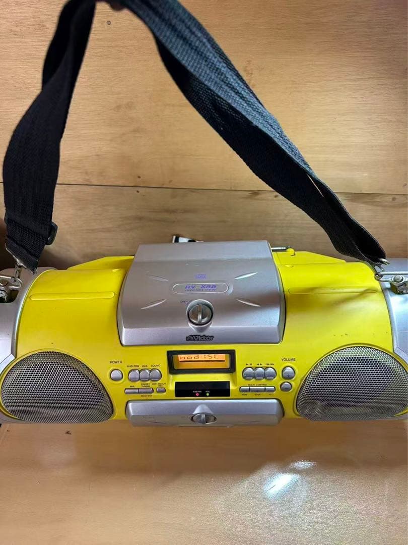 VICTOR ビクター　RV-X55 CD×ラジカセ ドラム缶型イエロー