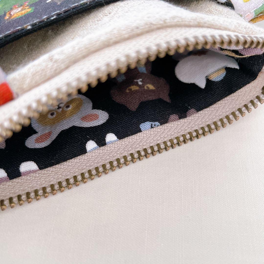 ファスナーポーチ　ねこ355 ハンドメイド