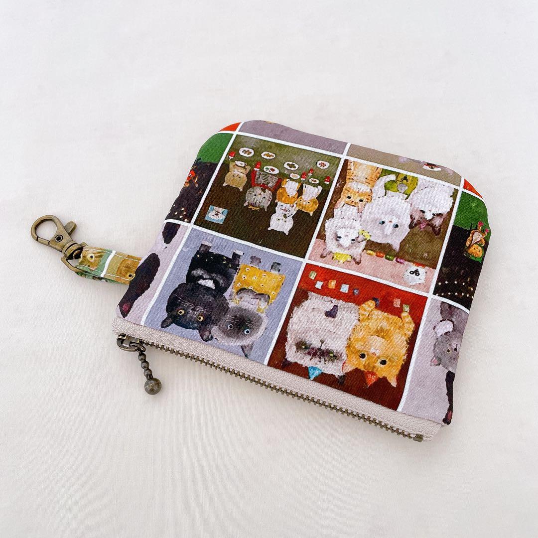 ファスナーポーチ　ねこ355 ハンドメイド