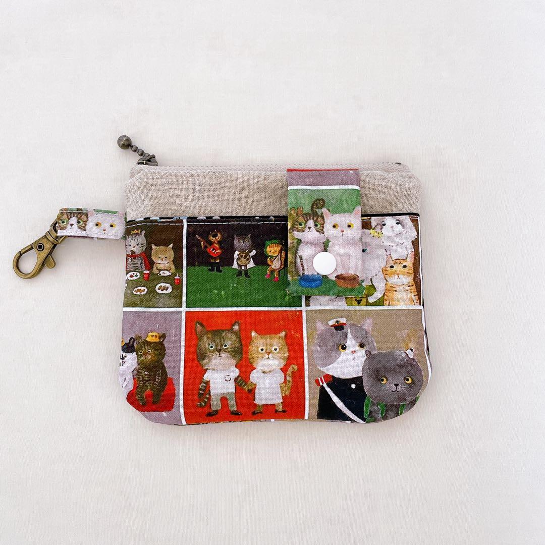 ファスナーポーチ　ねこ355 ハンドメイド