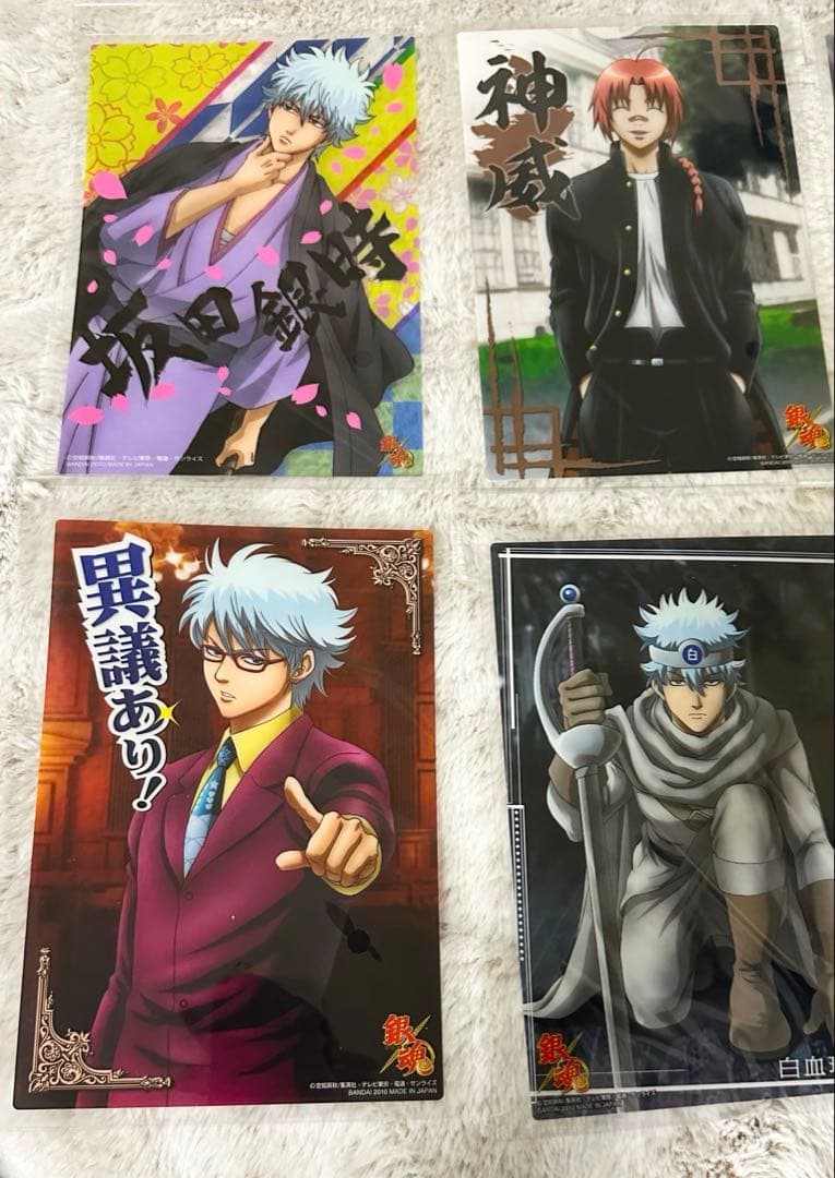 銀魂 ジャンボカードダス まとめ売り 18枚箔押しあり 銀時 高杉 総悟 神楽他