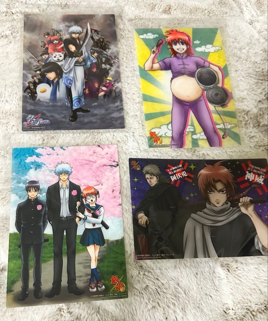 銀魂 ジャンボカードダス まとめ売り 18枚箔押しあり 銀時 高杉 総悟 神楽他