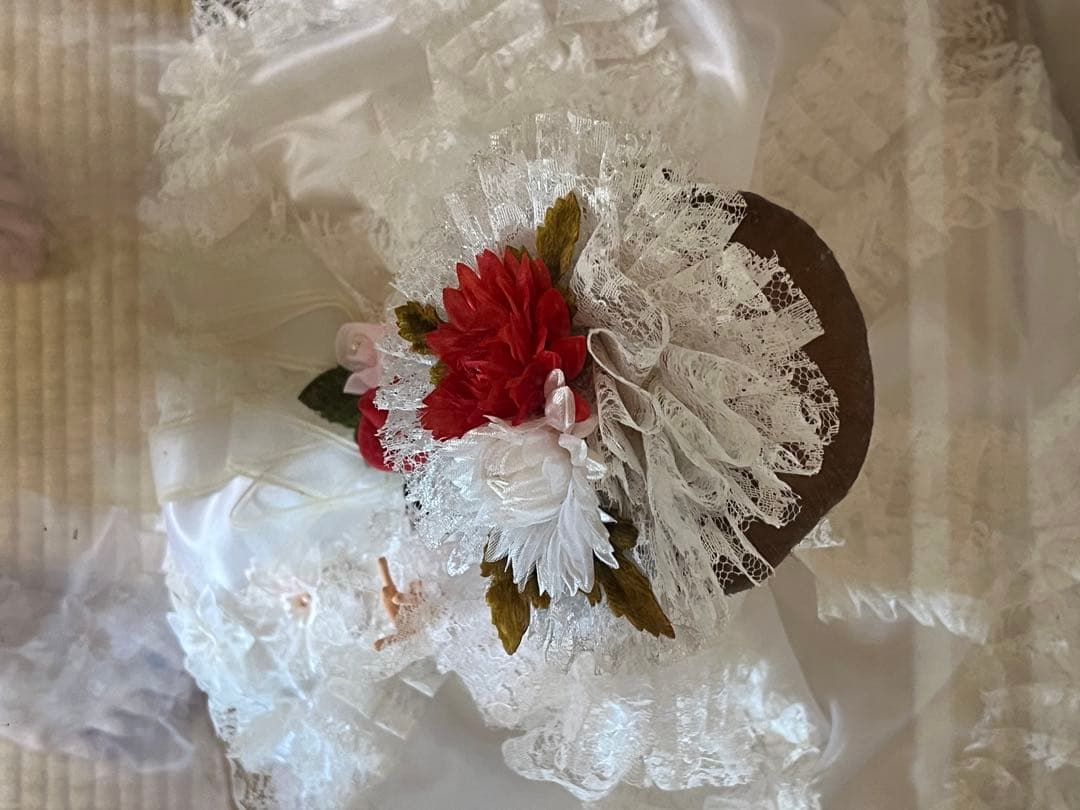 フランス人形 白ドレス お人形さん レトロ