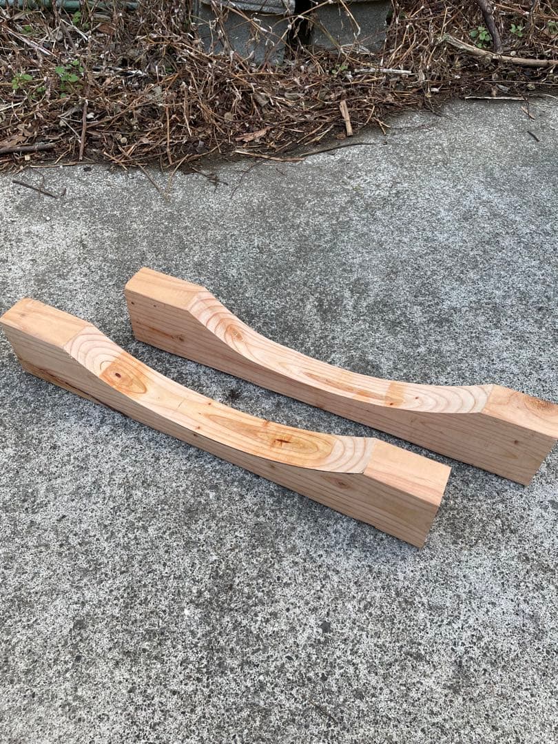 つばさ ドラム缶 半切りプランター 本体2個セット、木製台座2個セット