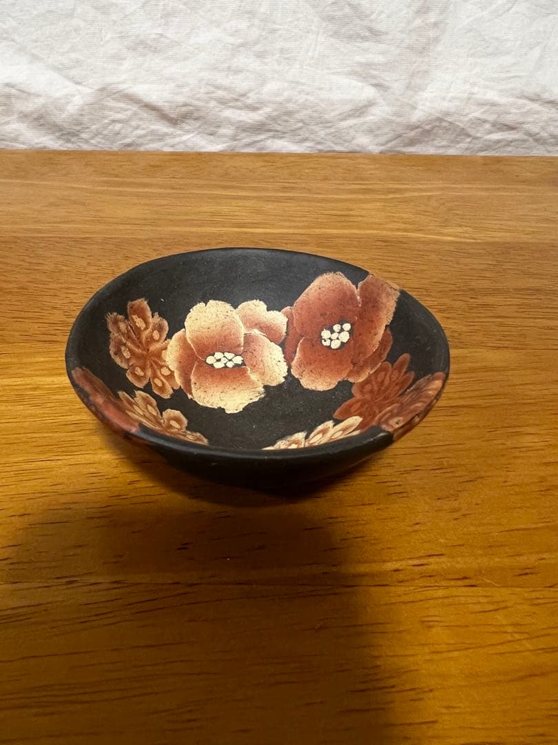 五代目伊藤赤水　無名異酒盌　練上げ花紋　人間国宝