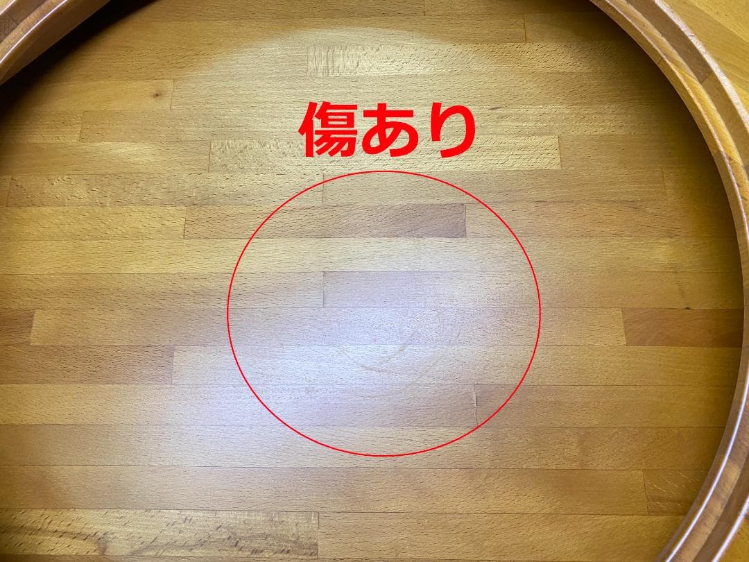 丸座卓　ローテーブル（穴付き）