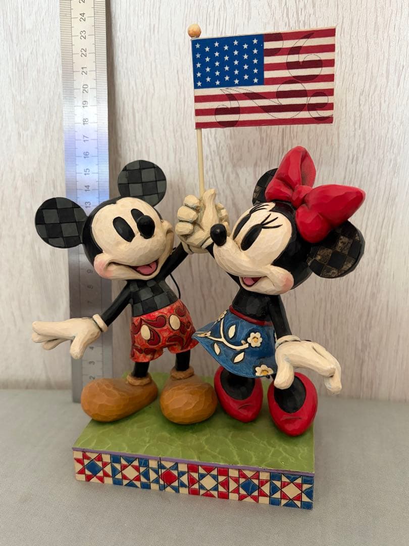Disney Traditions ジムショア　ミッキー＆ミニー　星条旗