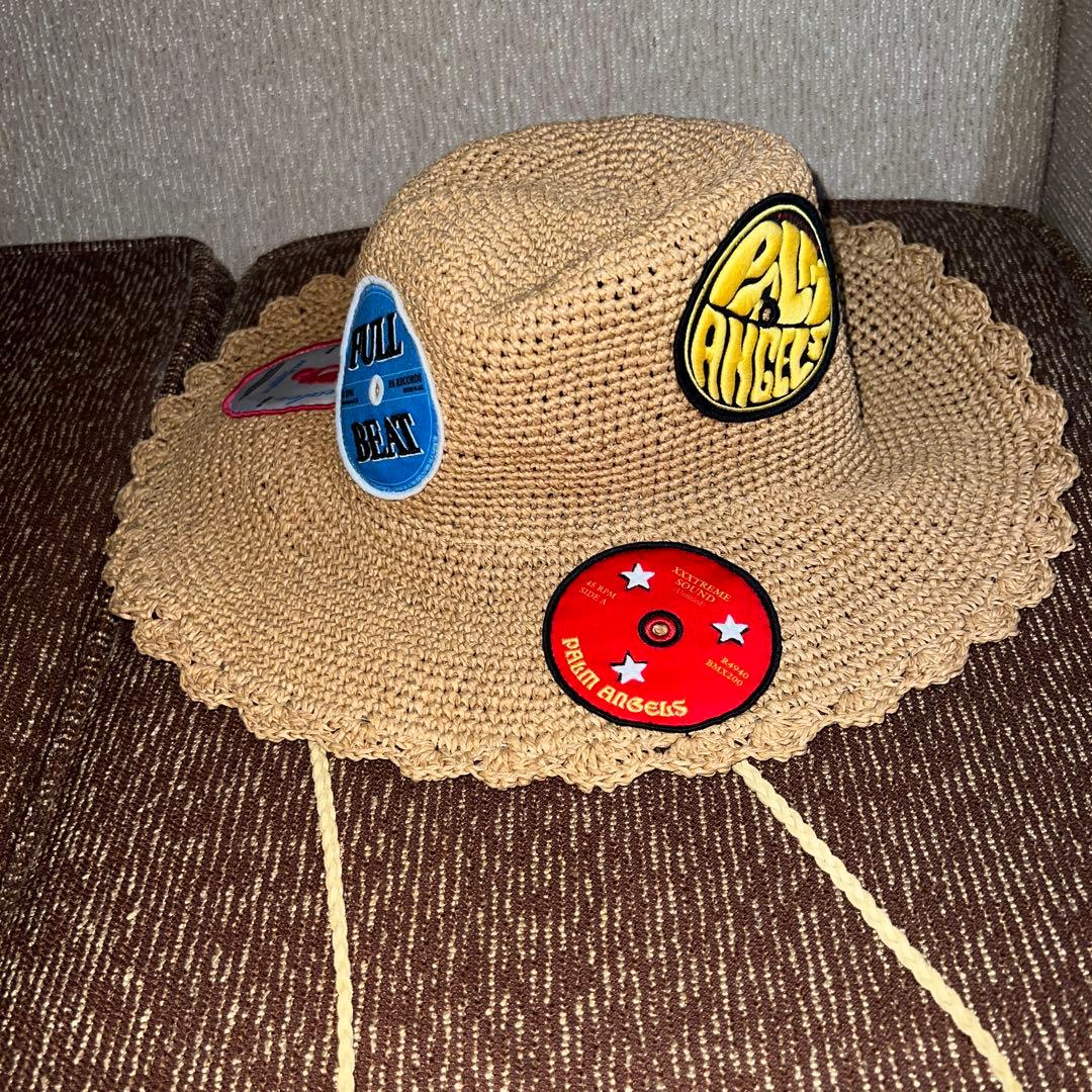 PALM ANGELS ストローハット ベージュ