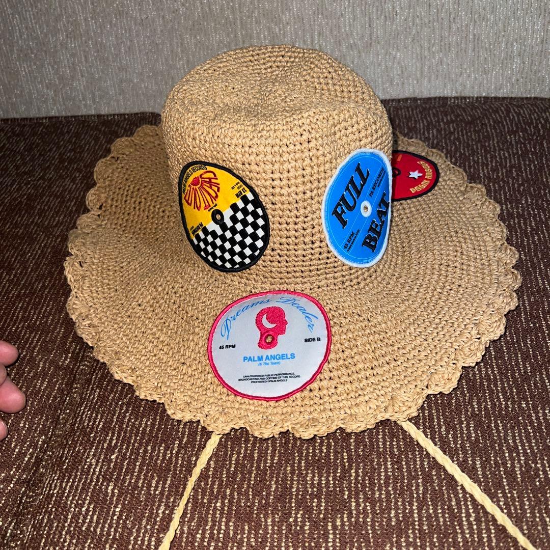 PALM ANGELS ストローハット ベージュ