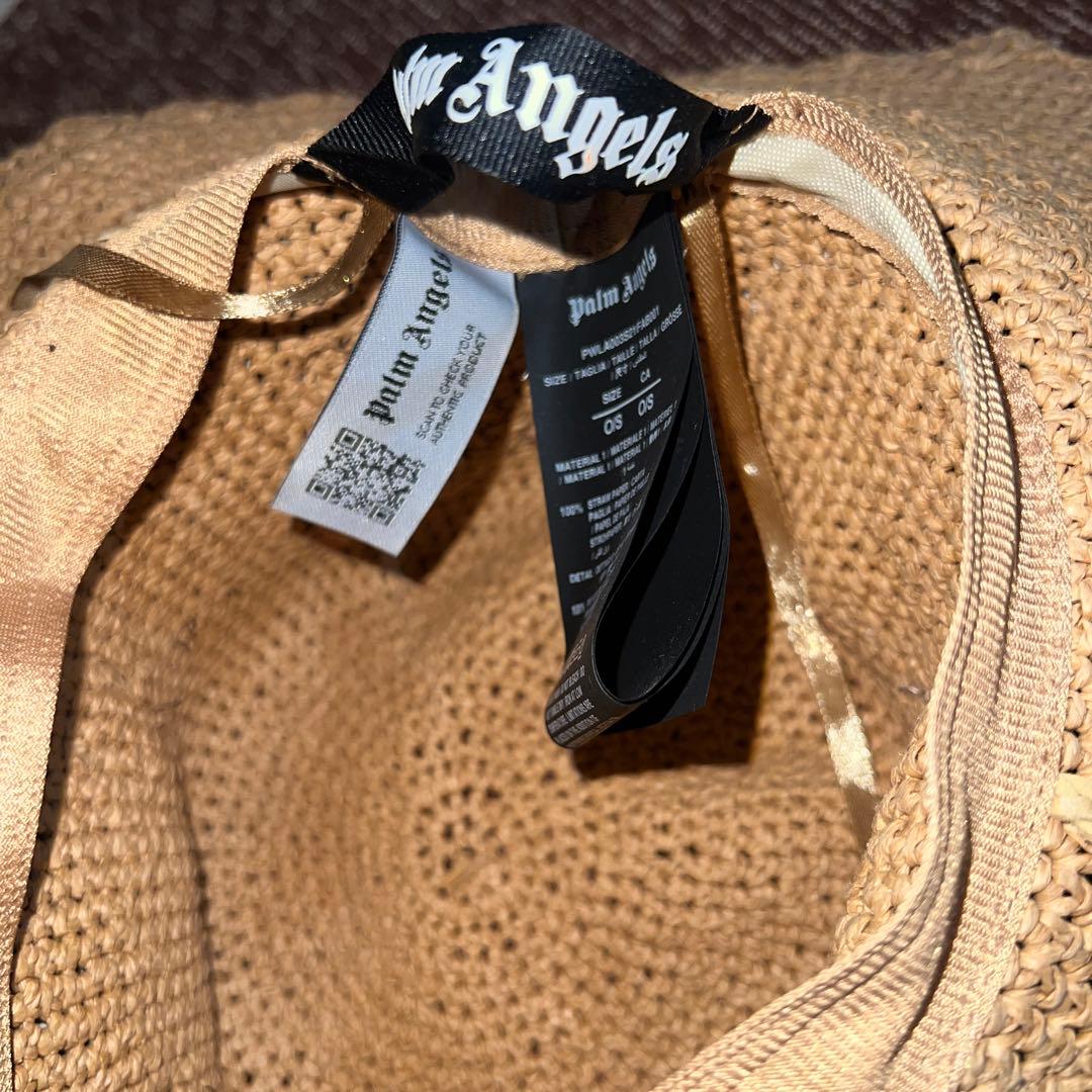 PALM ANGELS ストローハット ベージュ