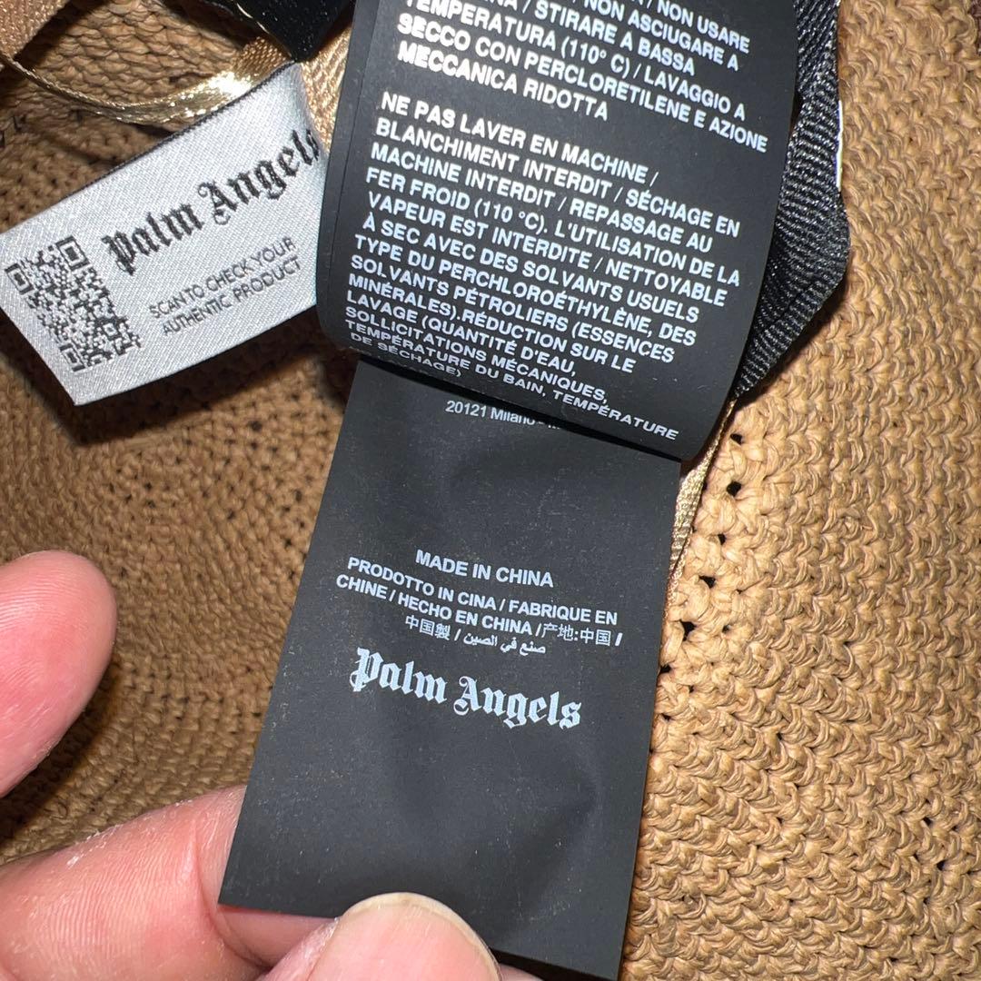 PALM ANGELS ストローハット ベージュ