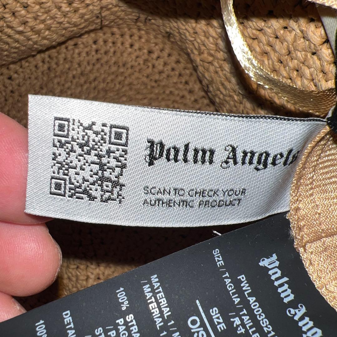 PALM ANGELS ストローハット ベージュ