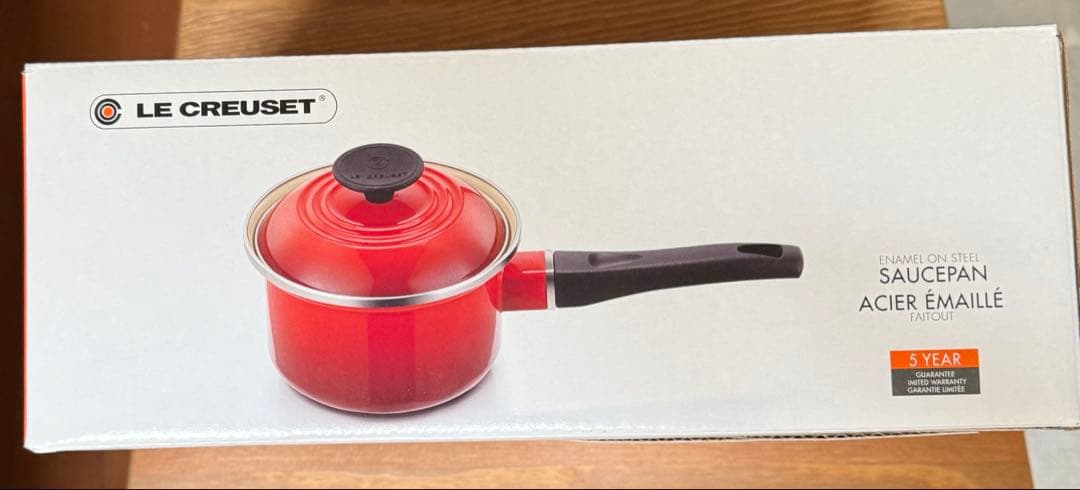 新品ル・クルーゼLE CREUSET片手鍋 14cm レッド　赤