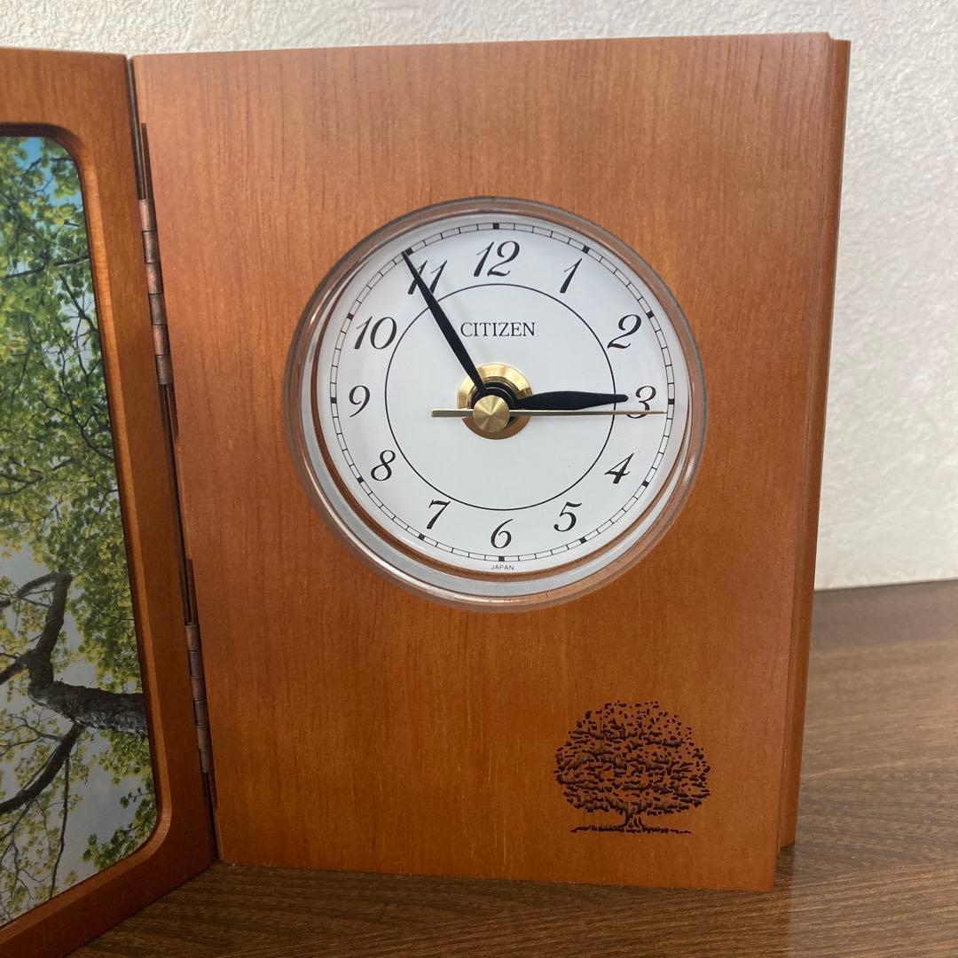 CITIZEN レーザークロック830 WR830-C06 ウッドフレーム置時計