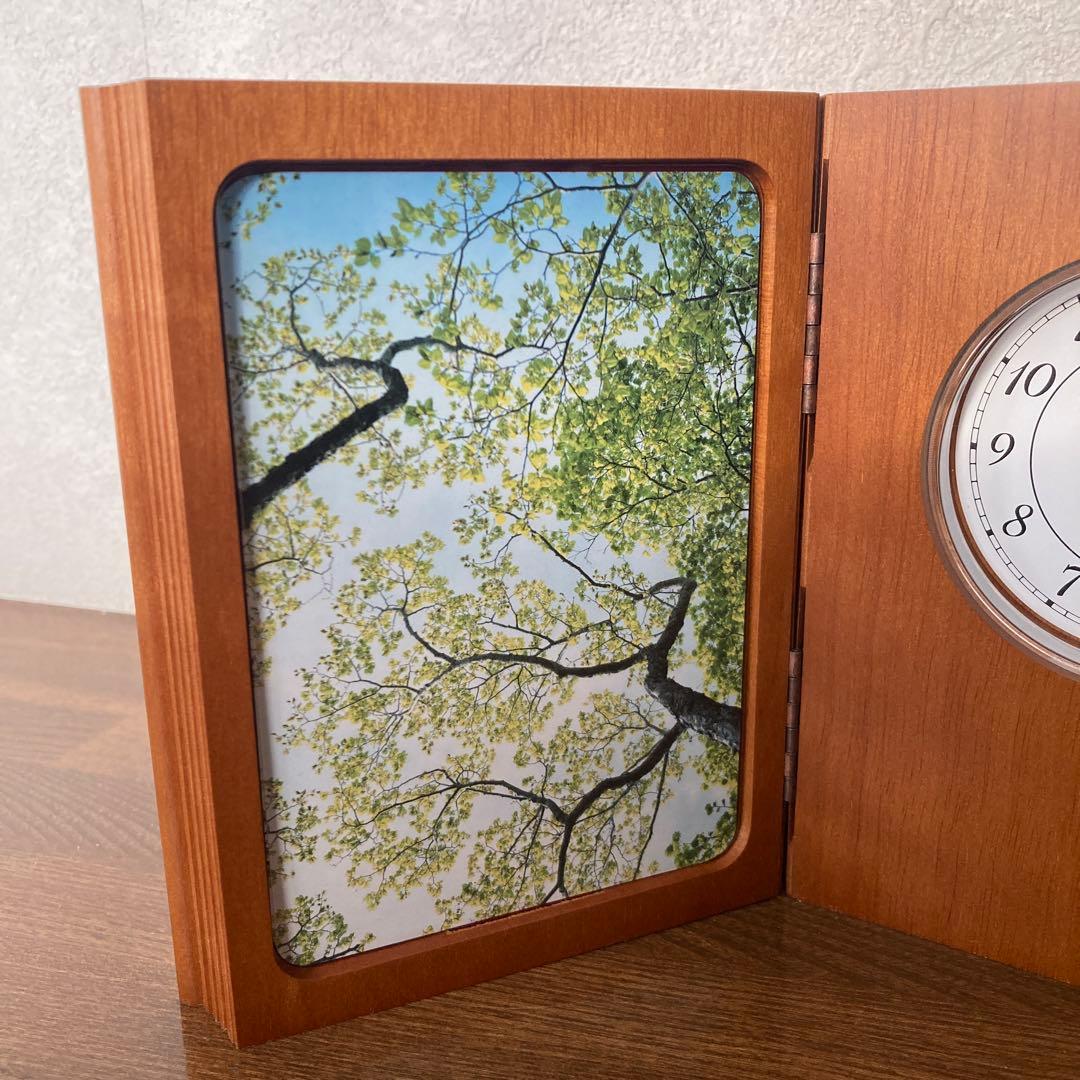 CITIZEN レーザークロック830 WR830-C06 ウッドフレーム置時計