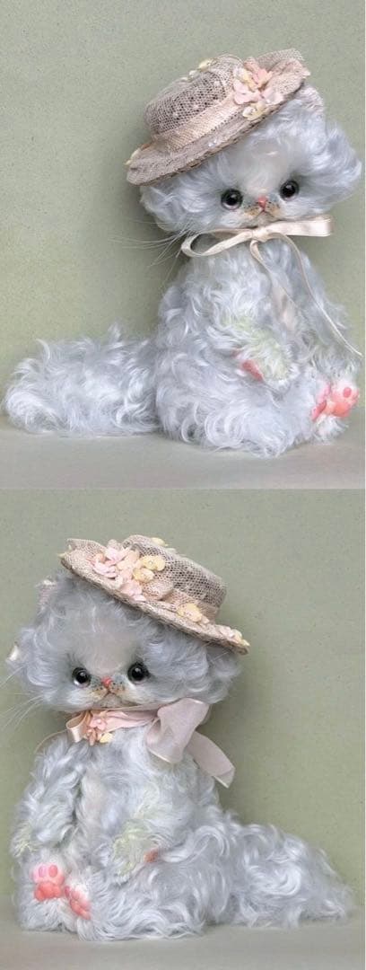 エレガント仔猫 アーティストベア 海外作家様 ハンドメイド ぬいぐるみ