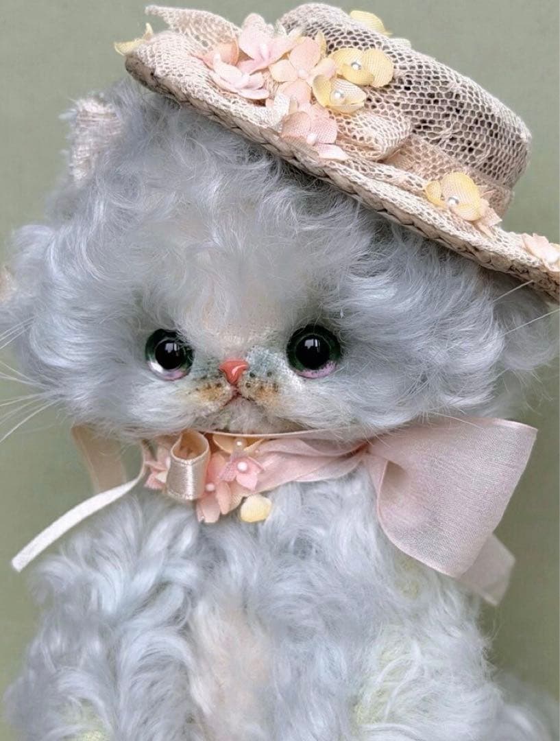 エレガント仔猫 アーティストベア 海外作家様 ハンドメイド ぬいぐるみ